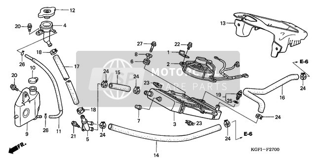 Honda NES150 2004 Radiateur pour un 2004 Honda NES150